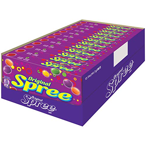 Spree Original Candy, 5 Ounce Movie Theater Candy Box (Pack of 12)