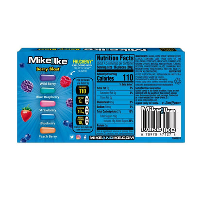 Mike and Ike Candy, Berry Blast, 5oz Theater Box, Pack of 12