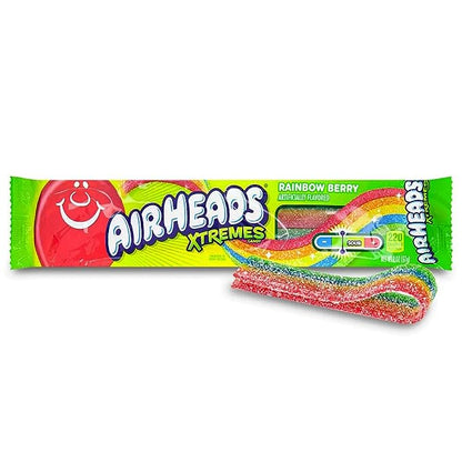 Airheads Extreme Sour Candy Rainbow Berry Ribbons