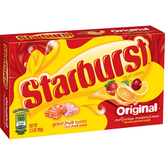 Starburst Original Fruit Chews Candy, 3.5 ounce (12 Theater Boxes)