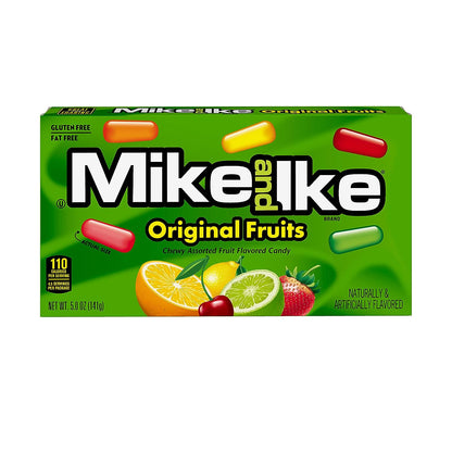 Mike and Ike Candy, Original Fruits, 5oz Theater Box, Pack of 12