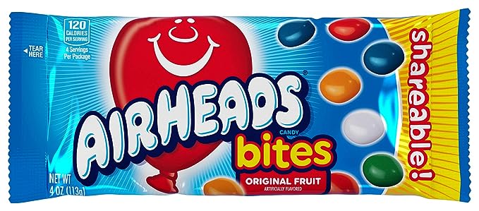 Airheads Candy Bites 4oz Box of 18 Packs