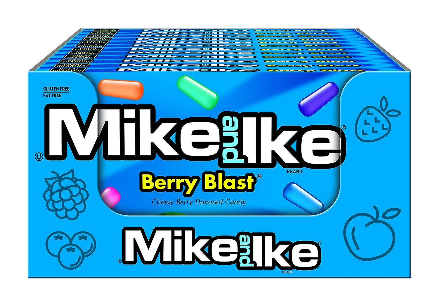 Mike and Ike Candy, Berry Blast, 5oz Theater Box, Pack of 12