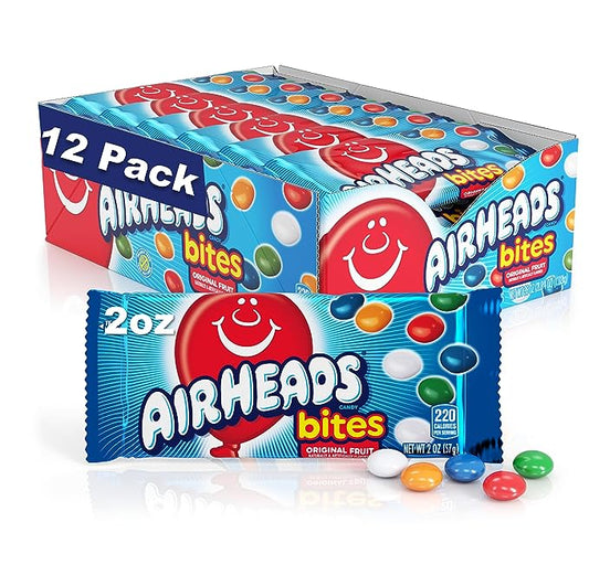 Airheads Candy Bites 2oz Packs (Box of 18)